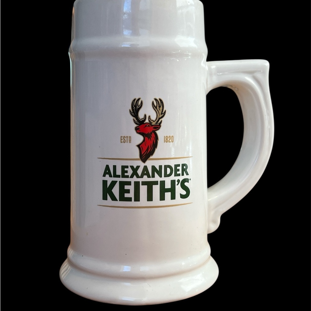 Alexander Keith’s Beer Stein Mug white vintage